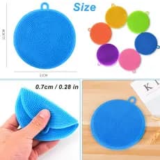 Esfregador de Pratos de Silicone Reutilizável na Amarela