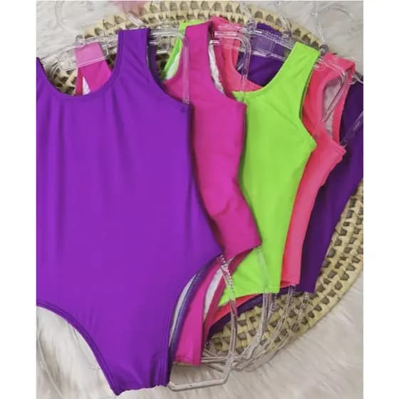 Maiô Body Julia | Body | Tamanho 2 ao 16 | Maio Infantil Juvenil | Body Infantil Juvenil | Bory