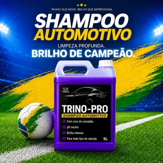 Shampoo com Cera de carnaúba pH Neutro para Lavagem de Carro e Moto Xampu Automotivo