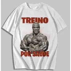 Camiseta Treino por saúde Camisa musculação treino academia Roonie coleman