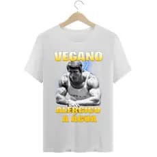 Camiseta Vegano Alérgico a água Arnold Treino Musculação Camisa treino