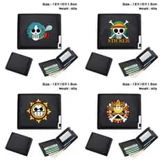 Carteira Dobrável One Piece Luffy Skull, Porta-Cartões, Carteira One Piece para Mulheres e Homens