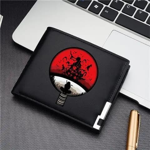 Uchiha Sasuke NARUTO TO BORUTO Akatsuki Carteira Dobrável Porta-Cartões Carteira One Piece Carteira para Mulheres e Home