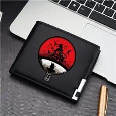 Uchiha Sasuke NARUTO TO BORUTO Akatsuki Carteira Dobrável Porta-Cartões Carteira One Piece Carteira para Mulheres e Home