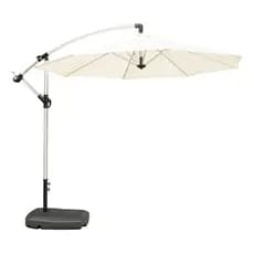 Ombrelone Guarda Sol Em Alumínio Com Base Para Piscina 3x3 Cor Cáqui Liso