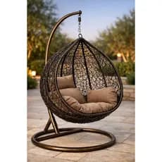 Cadeira Balanço Suspensa Design Italiano Suporte Jardim
