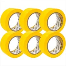 Kit Fita adesiva para demarcação 48 mm x 30 m amarela com 6 unidades Vonder