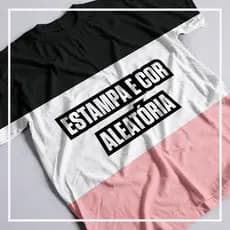 Camisa Estampa Aleatória Queima de Estoque Camiseta Estampa Surpresa Unissex