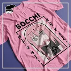 Camisa Bocchi The Rock Unissex Anime Hitori Rosa
