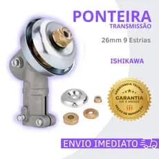 Ponteira Caixa Transmissão Roçadeira Tubo 26mm eixo 9 Estrias 43cc 52cc 63cc