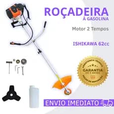 Roçadeira Aparador de Grama a Gasolina 62cc 3hp Super Potente