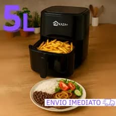 Air Fryer 5L Digital Painel Touch Fritadeira Elétrica Sem Óleo 1400W 220V Multiuso Cozinha