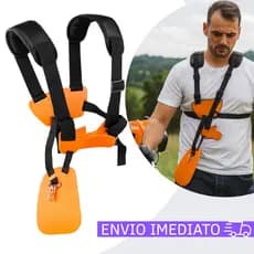 Cinto Colete Duplo Para Roçadeira Stihl Husqvarna Confortável Ajustável Laranja