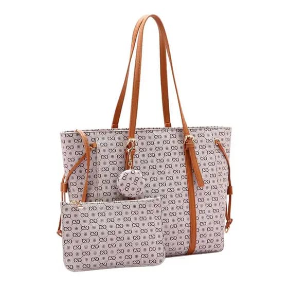 Kit Bolsa Feminina + Necessaire Chenson Original Elegance Luxo Ombro 3485079