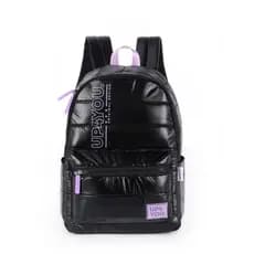 Mochila de Costas Média Juvenil Nailon Matelassê Puffer Metalizado Up4you