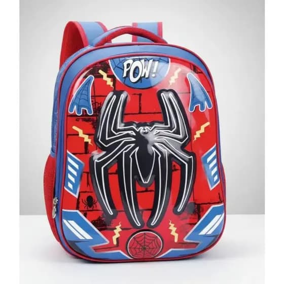 Mochila de Costas Infantil Homem-Aranha 3D Ponto Verde