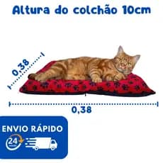 Colchonete Cães e Gatos de Pequeno Porte - Cama Pet Pequena Tamanho PP - Várias Cores