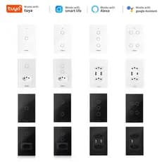 COIBEU Interruptor inteligente de toque wifi remoto 1 2 3 4 6 de luz de ganga controle de voz tuya