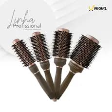 Escova Nano Tecnology Cerâmica Vazada Profissional Térmica Metalizada MOFASHI