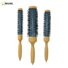 Escova De Cabelo Térmica Profissional Vazada Escova longa Dourada