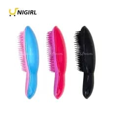 Escova Desembaraçadora Profissional Curva para Cabelos Cacheados, Lisos e Molhados - Antifrizz e Sem Dor