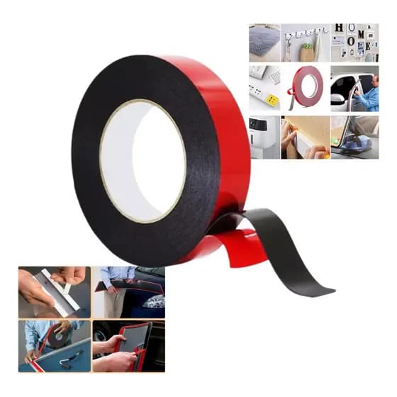 Fita Dupla Face Espuma Automotiva Resistente Altas Temperaturas