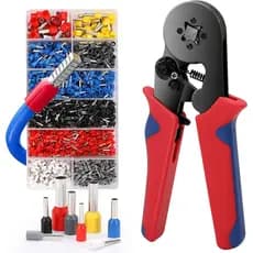 Kit Alicate Crimpar Prensa Box Com 1250 Terminal Ilhós 0,25 A 10mm