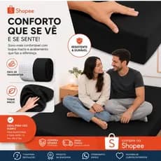 Colchonete Camping Casal 6x138x190cm Espuma premium D28 Portatil Viagem ferias infantil