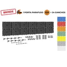 Painel Suporte Porta Ferramentas Organizador Parede Perfurado 177x35 + Brindes