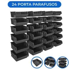 Porta Parafuso 24 Caixa Plastica Organizador Gaveteiro Ferramentas