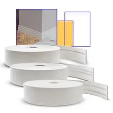 Moldura Flexível EVA Autocolante 10/5M x 7cm Rodapé Teto Parede Impermeável Decorativa Fácil Instalação
