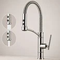 Torneira De Cozinha Aço Inox 304 Gourmet Misturador Monocomando Cromado Flexível Resistente Quente
