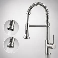 Torneira Gourmet Aço Inox 304 Luxo Monocomando Quente/Fria Cozinha Bancada Cromada Bica Alta