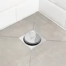 Ralo Click Inteligente 10x10cm ralo de banheiro inteligente Cromado Inox Banheiro lavabo veda cheiro