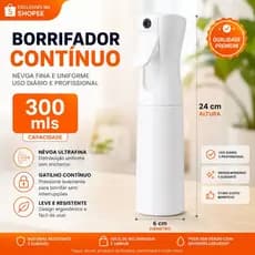 Borrifador Spray 300ML Pulverizador Automático Barbeiro Cabelo Plantas Limpeza