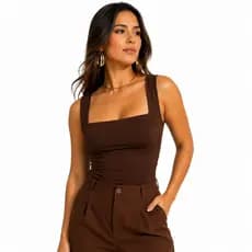 Regata Casual Feminina Blusa Flexível  Poliamida Premium Elegante Tendencia