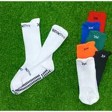 Meias de futebol antiderrapantes para treinamento, meias cano médio, competição, fundo grosso, absorvente de suor, médio
