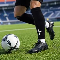 [Hulveo] Meias de futebol cruzadas, capa de Leggings de compressão de panturrilha masculina e feminina, capa de perna de