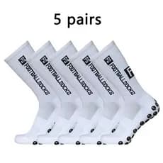 5 pares 38-44 novo estilo juventude esportes respirável quadrado Silicone antiderrapante meias de futebol meias esportiv