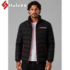 Hulveo Jaqueta masculina de algodão grosso de inverno, Popular, à prova de vento, Casual, esportiva, jaqueta masculina