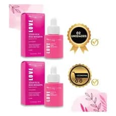 Kit c/2 Sérum 3 em 1 Rosa Mosqueta Com Vitamina C é Acido Hialurônico Max Love