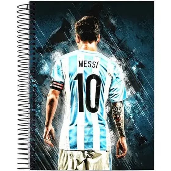 Adesivo Para Capa De Caderno Escolar Futebol Messi