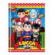 Adesivo Para Capa De Caderno Escolar Super Heróis