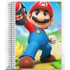 Adesivo Escolar para Capa de Caderno Super Mario Bros