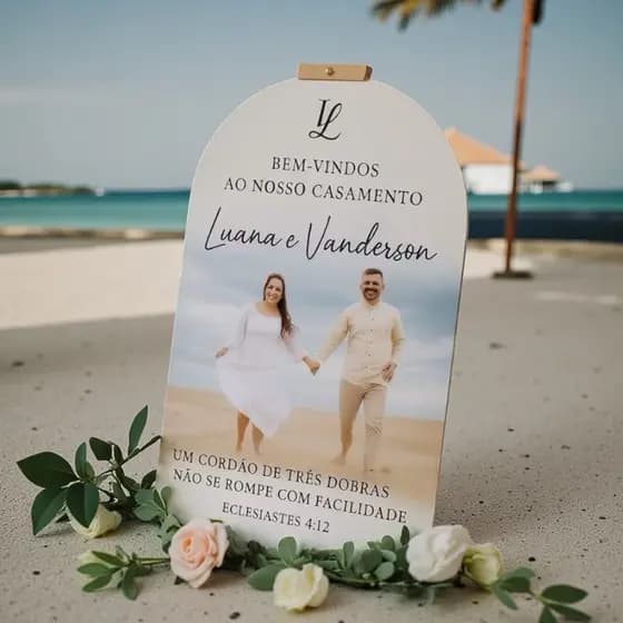 Quadro Romano Decoração Festa Recepção Casamento Foto Bem-vindos