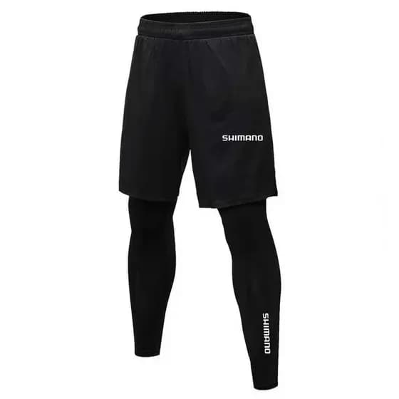 Shimano Calça Masculina De Pesca De Secagem Rápida Ao Ar Livre , Ciclismo , Caminhada , Justa , Elástica , Duas Peças ,