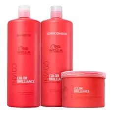 Kit Wella Professionals Invigo Color Brilliance Coloridos Tingidos Cor Nuances (3 Produtos)