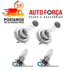 KIT PAR LÂMPADAS H7 + H3 HALÓGENA 12V 55W 3200K TIGER