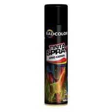 TINTA SPRAY PRETO BRILHANTE USO GERAL 400ML RADNAQ