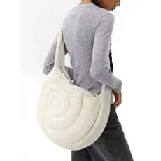 Bolsa Feminina Grande Casual, Transversal e de Ombro com Zíper